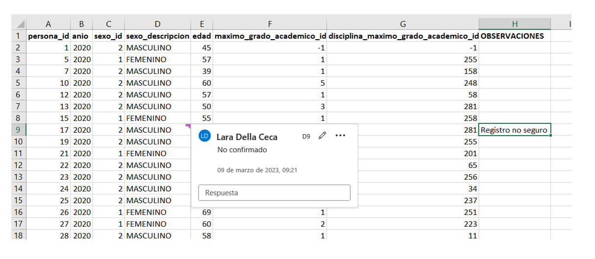 Los comentarios en las celdas no pueden ser leidos por los lenguajes de programación.